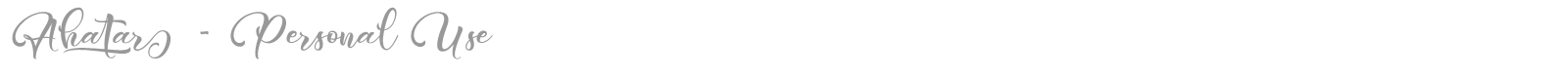 Ahatar font preview